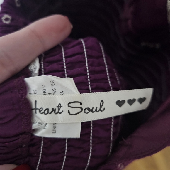 Heart Soul women's size M halter flowy purple dress 👗 with lace and flowers - Picture 7 of 12